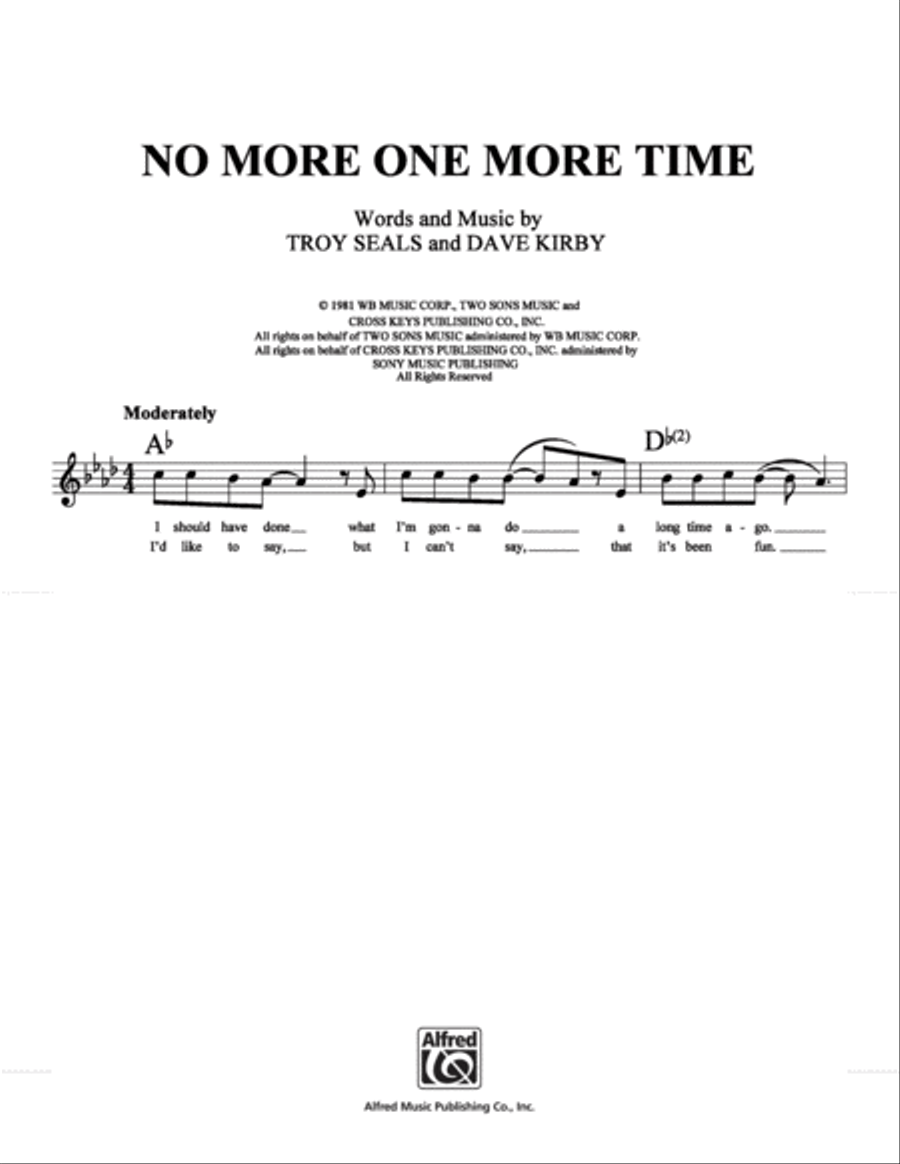 No More One More Time School and Community scores gallery preview page 1
