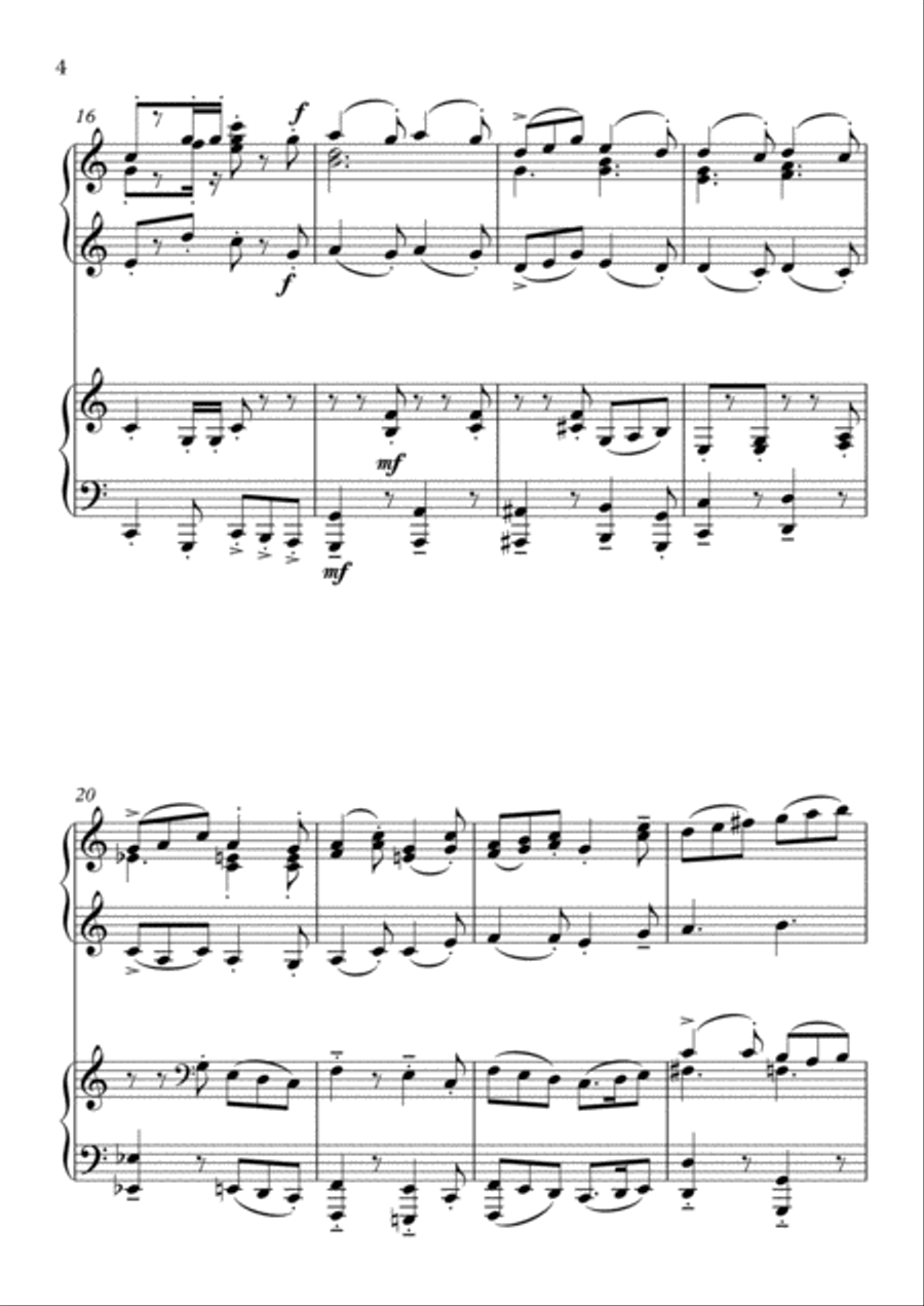 The Teddy Bears' Picnic (Piano Duet - Four Hands) Piano Duet scores gallery preview page 4