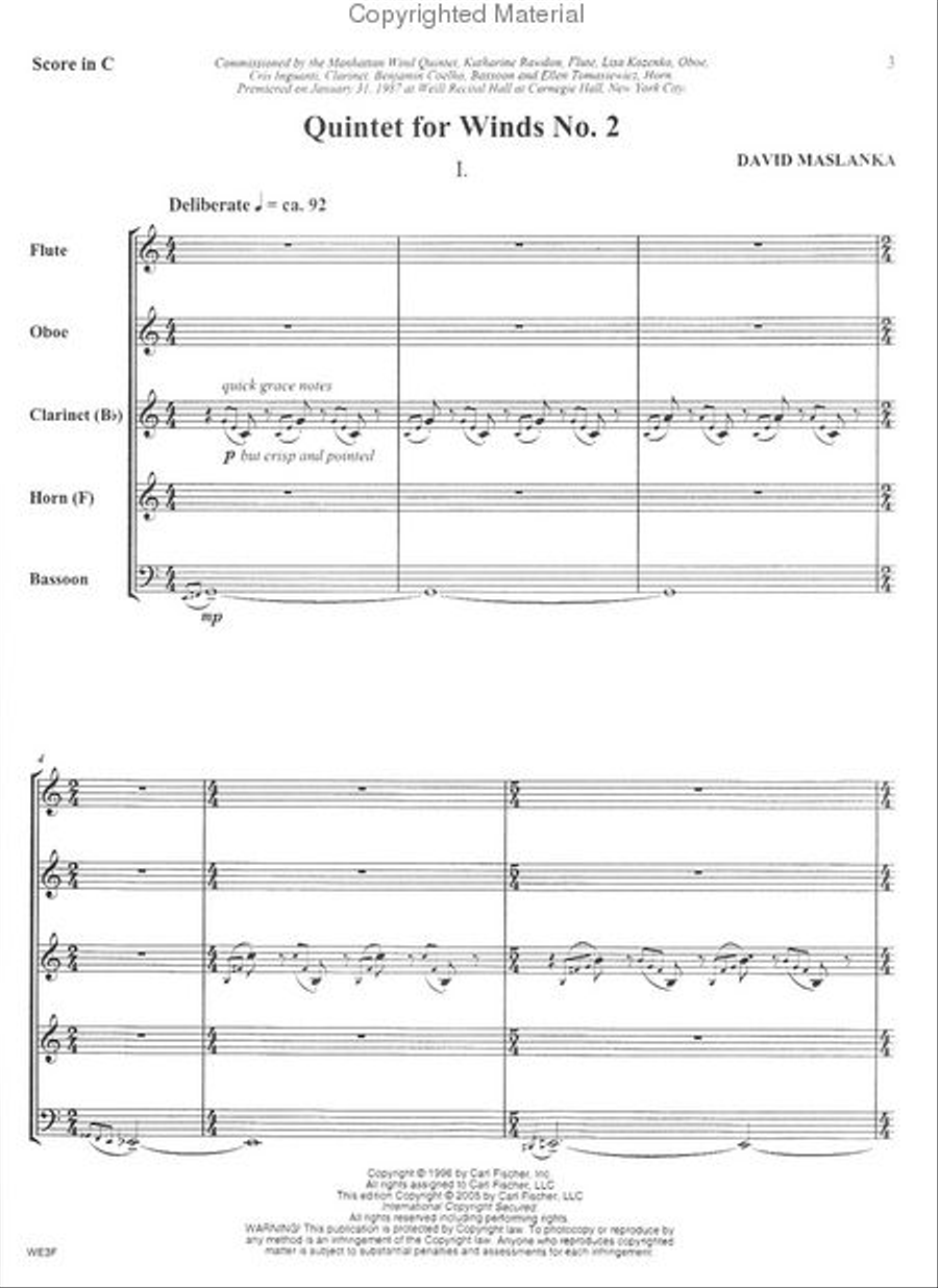 Quintet For Winds No. 2 Bassoon scores gallery preview page 2