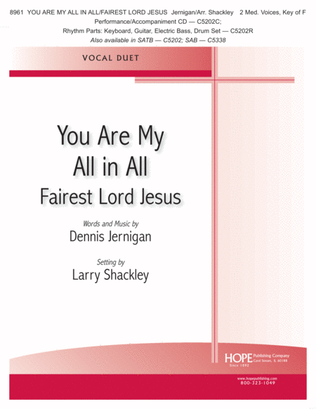 Book cover for You Are My All In All with Fairest Lord Jesus