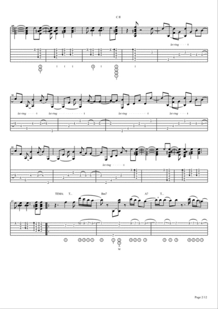 Vicente Amigo - Tierra - 3 - Tierra Guitar Tablature scores gallery preview page 2