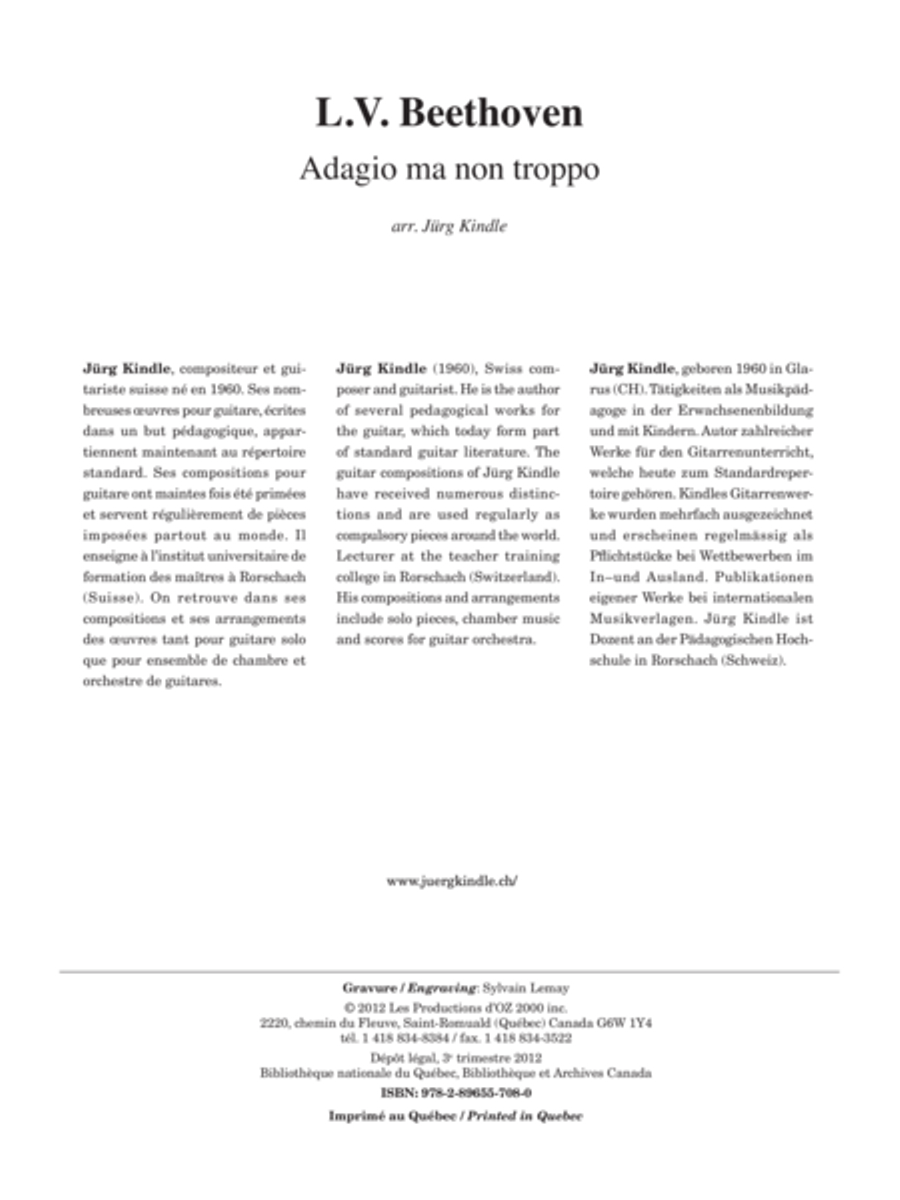 Adagio ma non troppo 43b Classical Guitar scores gallery preview page 1