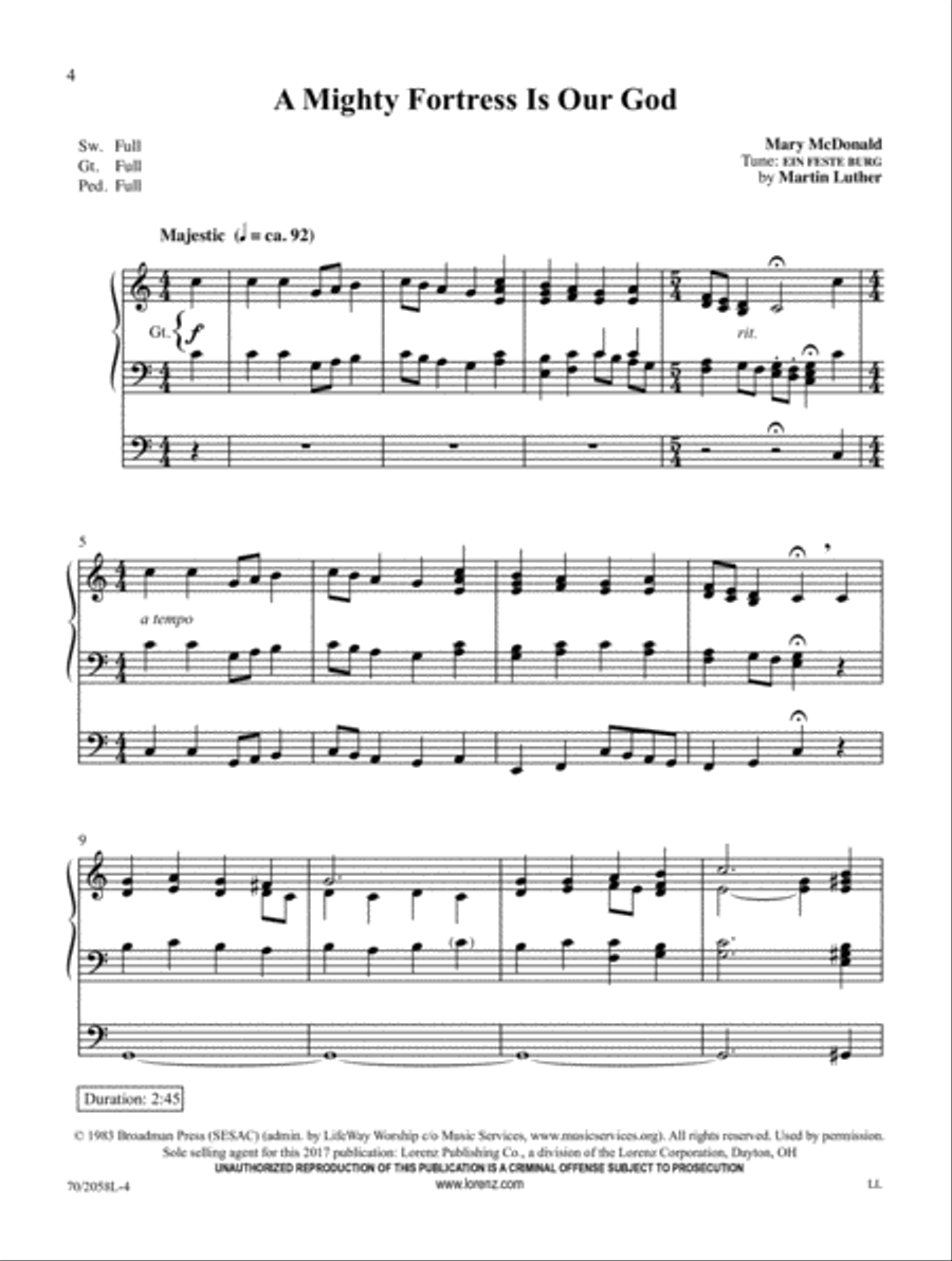 In the Depths of His Love Organ Solo scores gallery preview page 2
