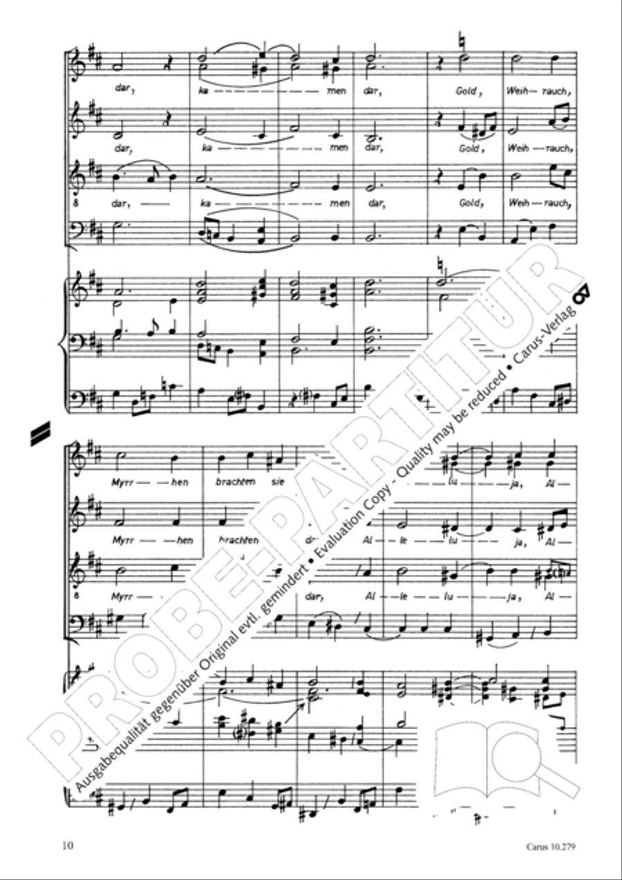 A babe is born in Bethlehem (Ein Kind geborn zu Bethlehem) 4-Part scores gallery preview page 11