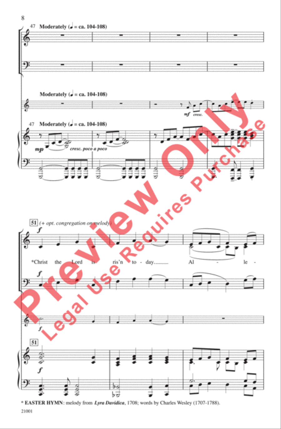 Risen Today! (An Easter Medley) 3-Part scores gallery preview page 8