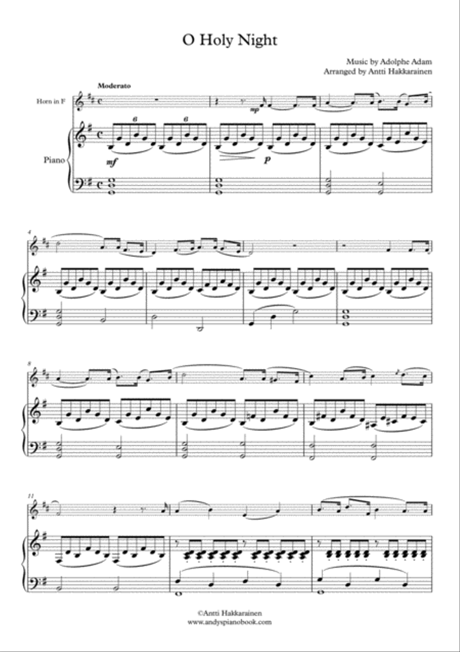 O Holy Night - Horn & Piano O Holy Night - Horn & Piano Horn scores gallery preview page 2