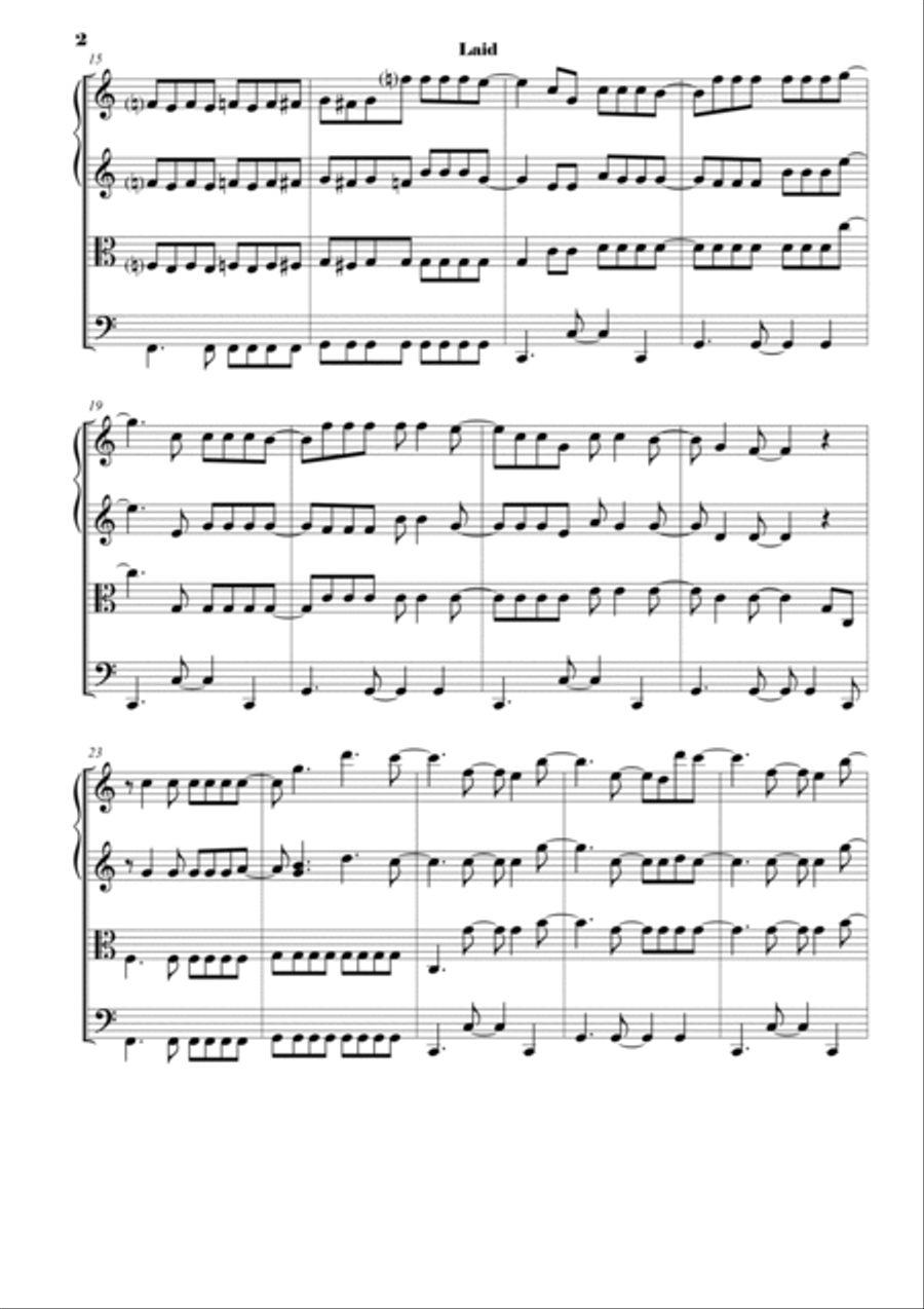 Laid String Quartet scores gallery preview page 2
