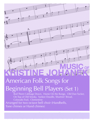 American Folk Songs for Beginning Bell Players (Set 1) 2 octaves, Reproducible