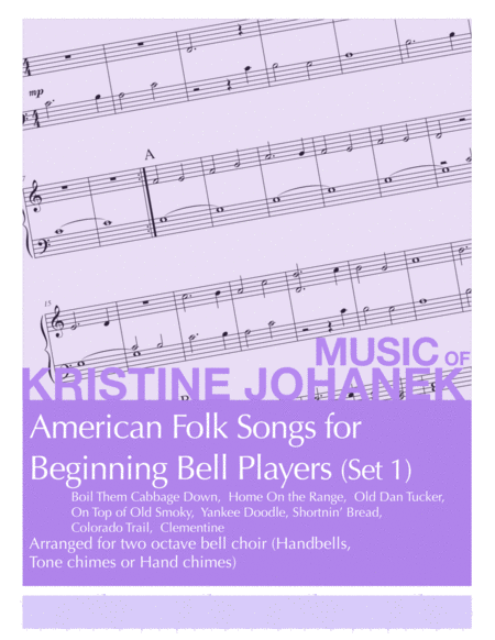 American Folk Songs for Beginning Bell Players (Set 1) 2 octaves, Reproducible image number null