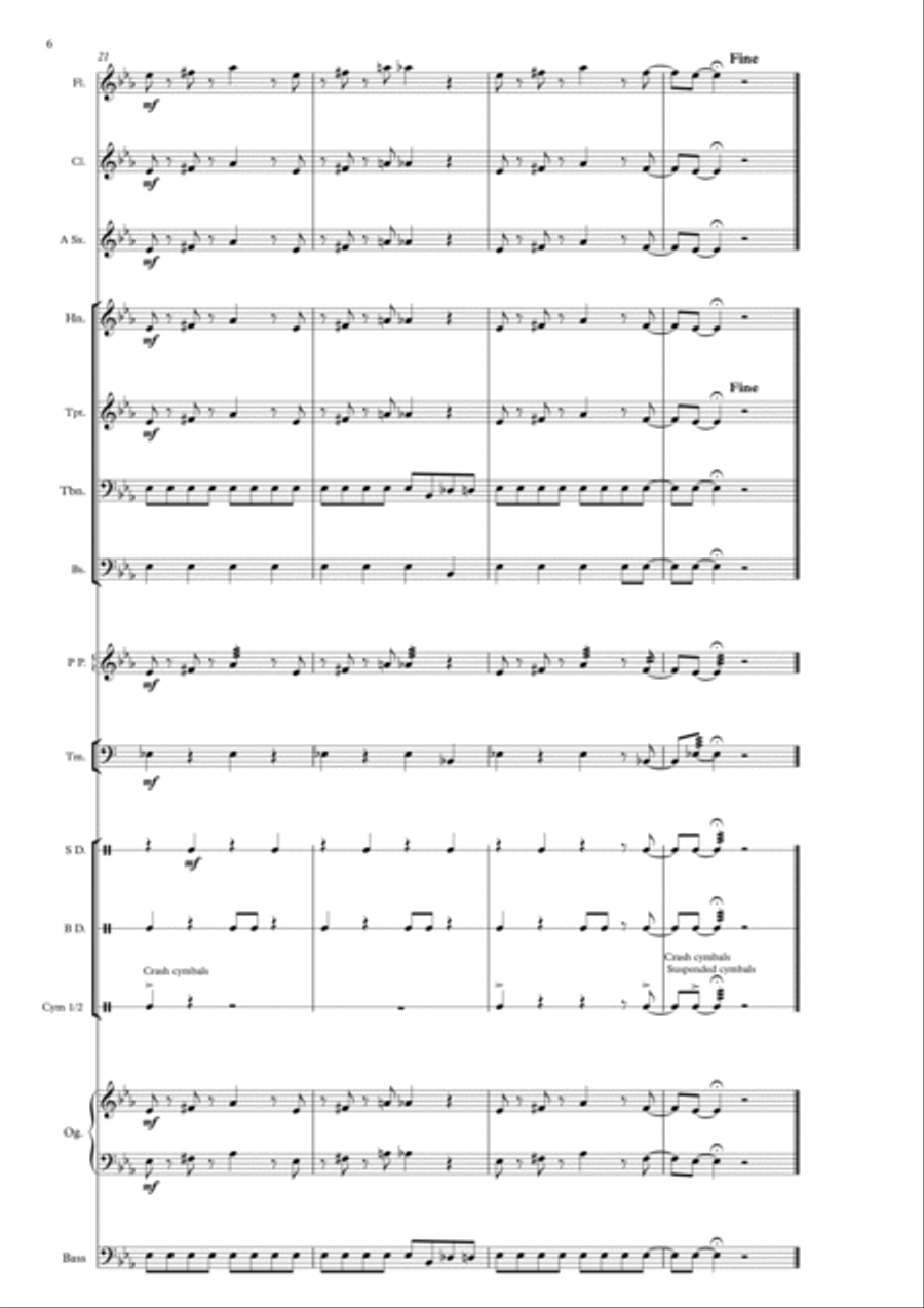 Smoke On The Water Concert Band scores gallery preview page 6