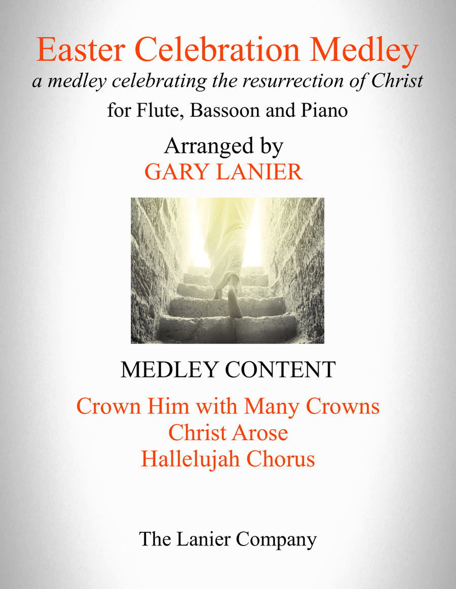 EASTER CELEBRATION MEDLEY (for Flute, Bassoon and Piano with Instrumental Parts) Woodwind Duet scores gallery preview page 1