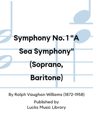 Book cover for Symphony No. 1 "A Sea Symphony" (Soprano, Baritone)
