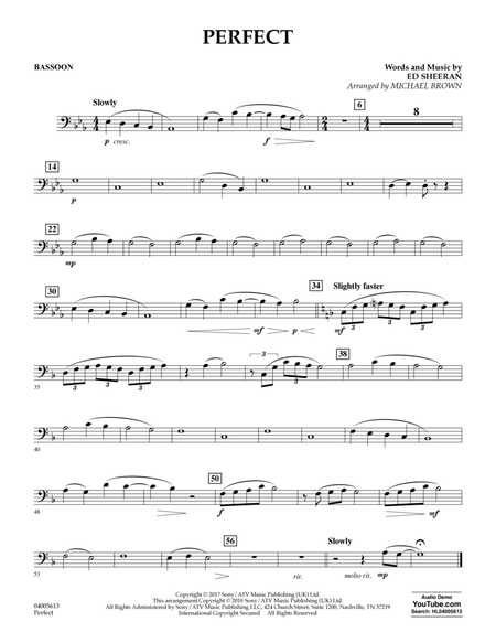 Perfect (arr. Michael Brown) - Bassoon