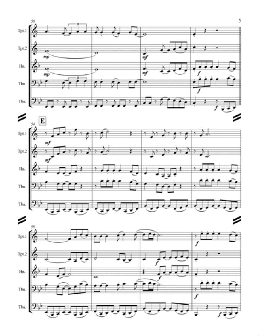 Feliz Navidad Horn scores gallery preview page 6