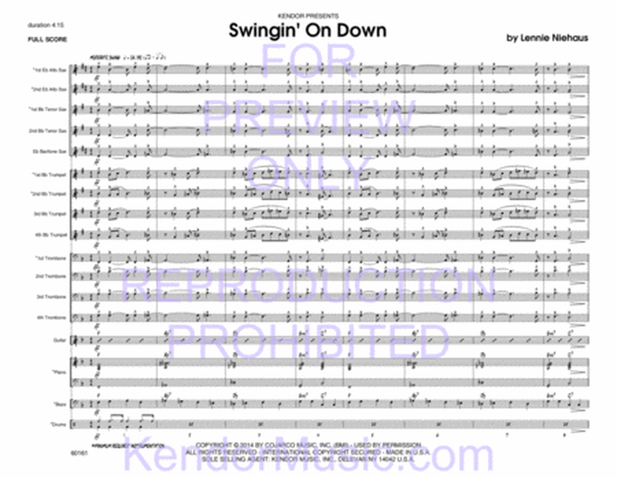 Swingin' On Down (Full Score)
