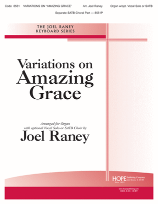 Book cover for Variations on "Amazing Grace"