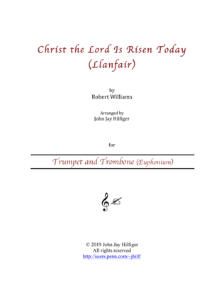 Christ the Lord Is Risen Today for Trumpet and Trombone