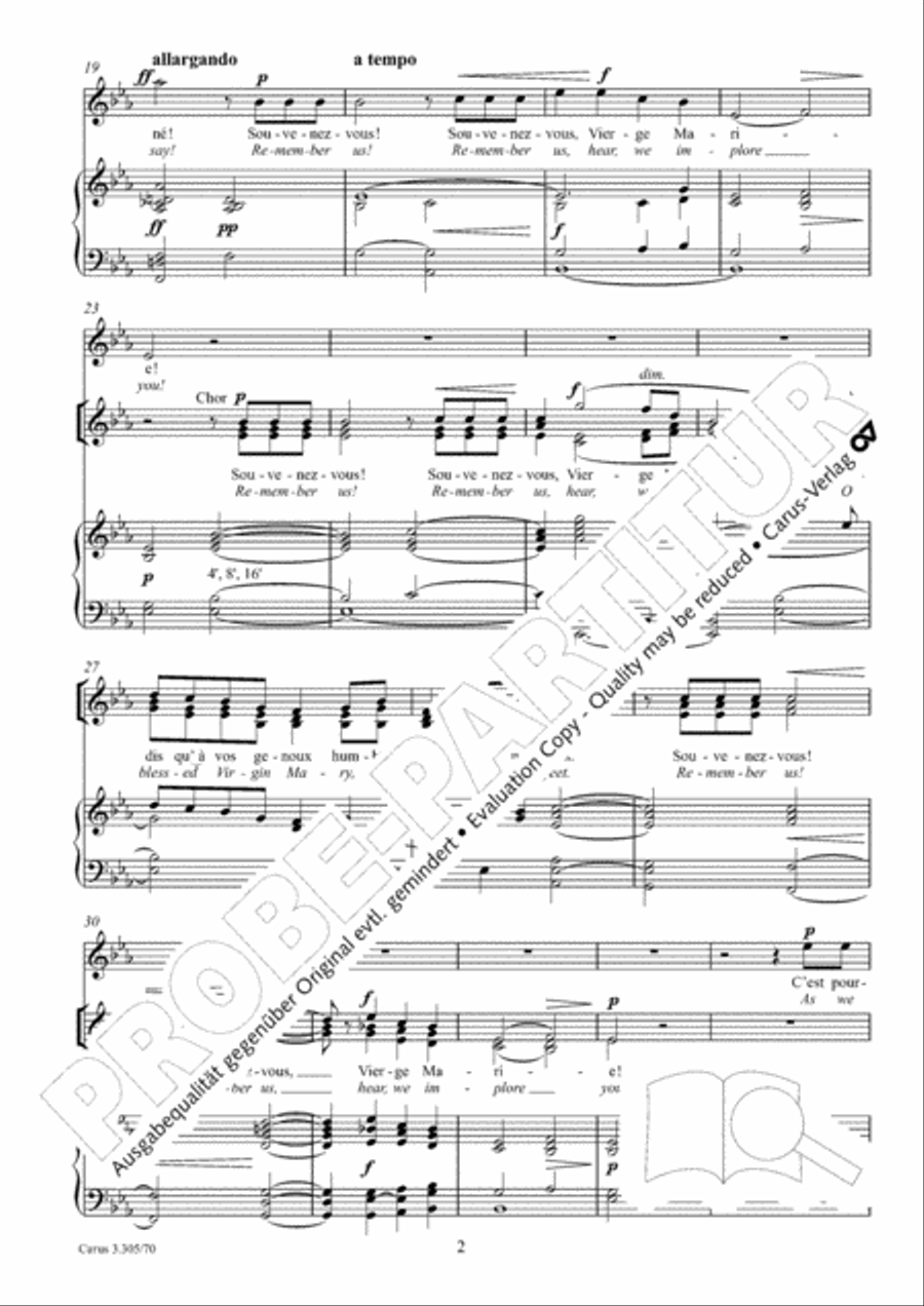 Priere de Saint Bernard Priere de Saint Bernard SSA scores gallery preview page 3