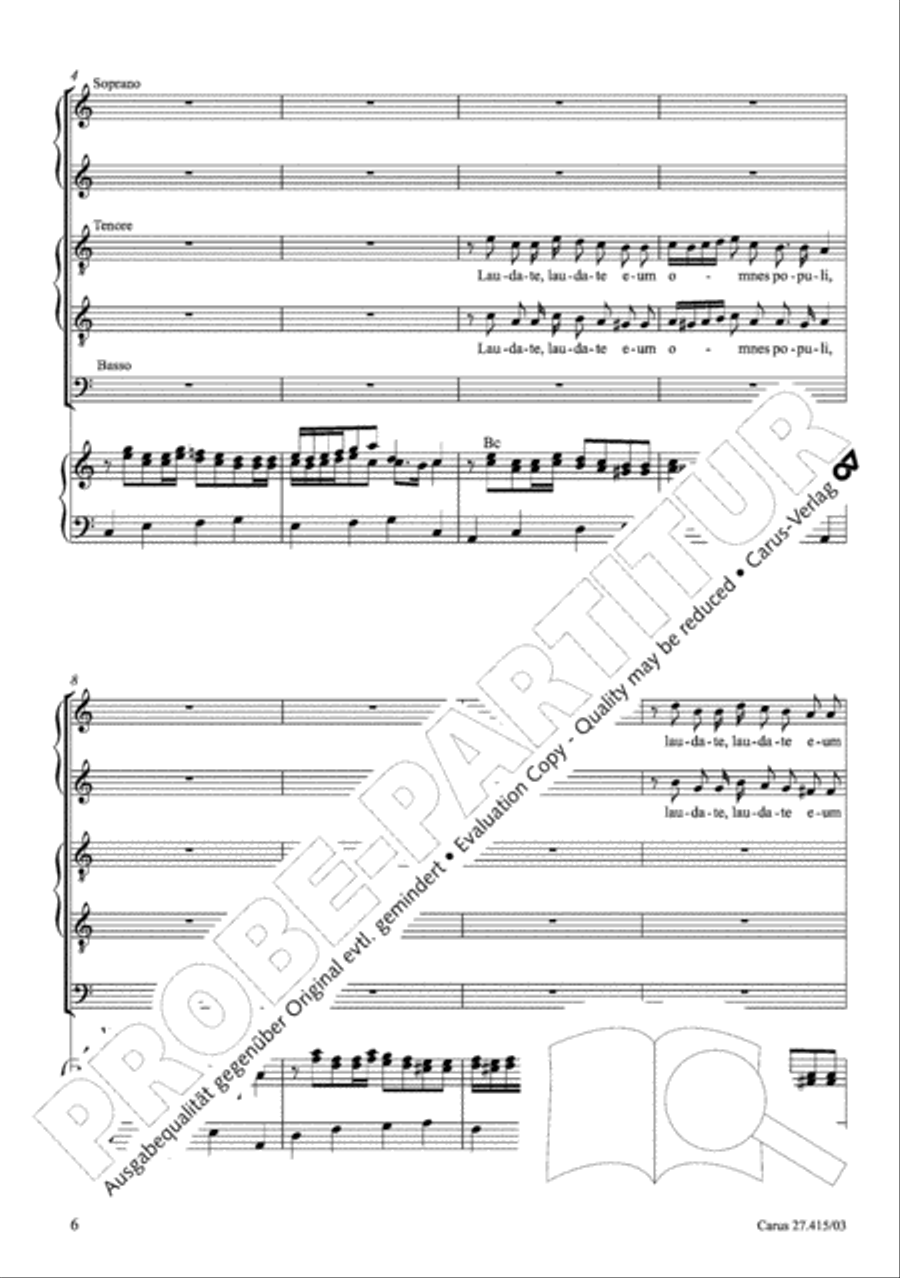 Laudate Dominum Primo 4-Part scores gallery preview page 7