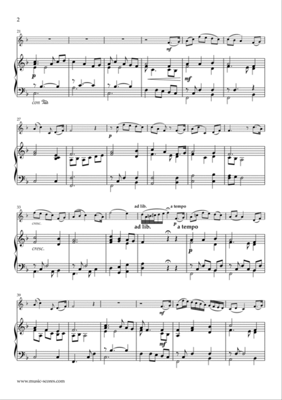 The Last Rose of Summer - Violin and Piano Violin Solo scores gallery preview page 2