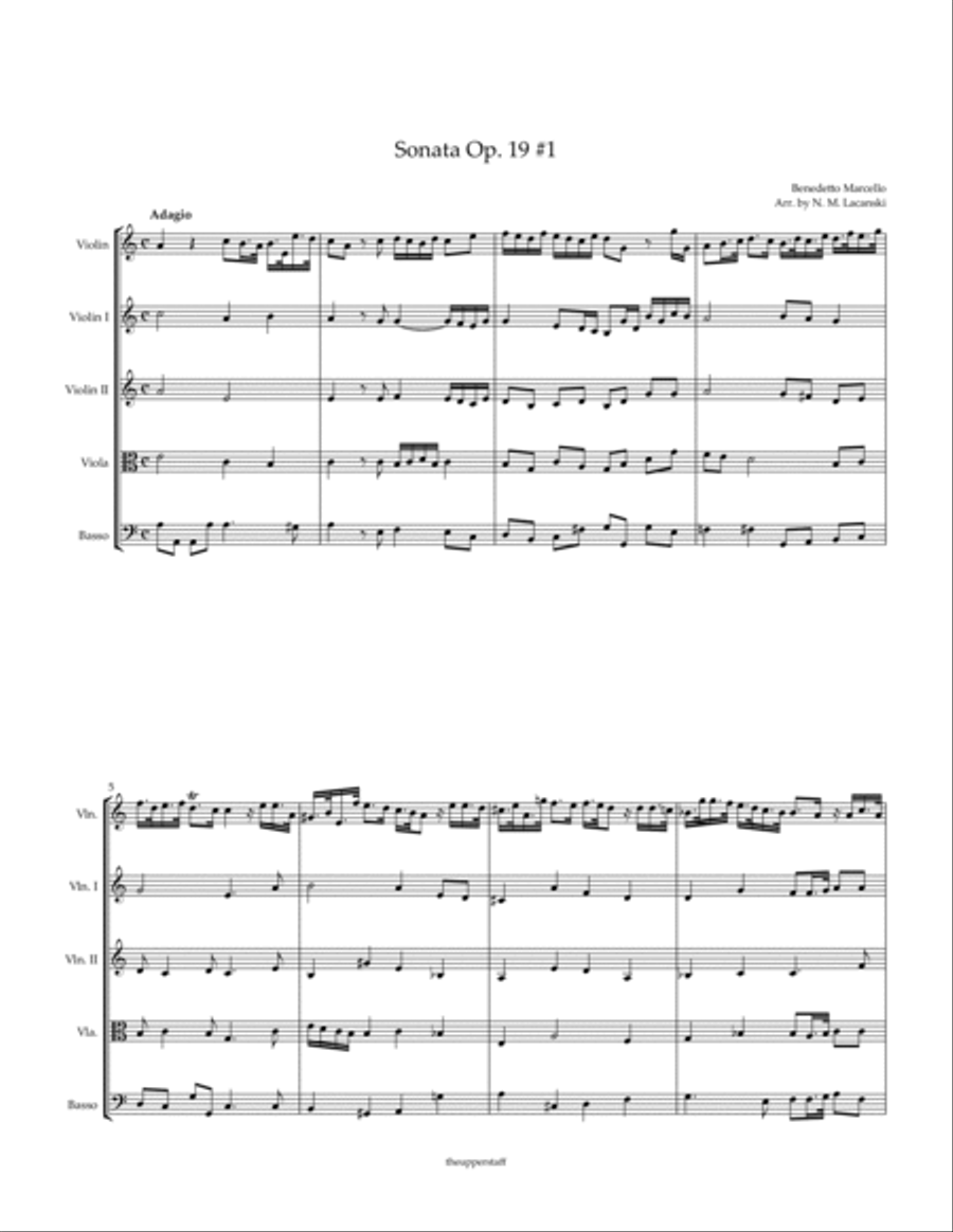 Sonata Op. 19 #1 String Orchestra scores gallery preview page 2