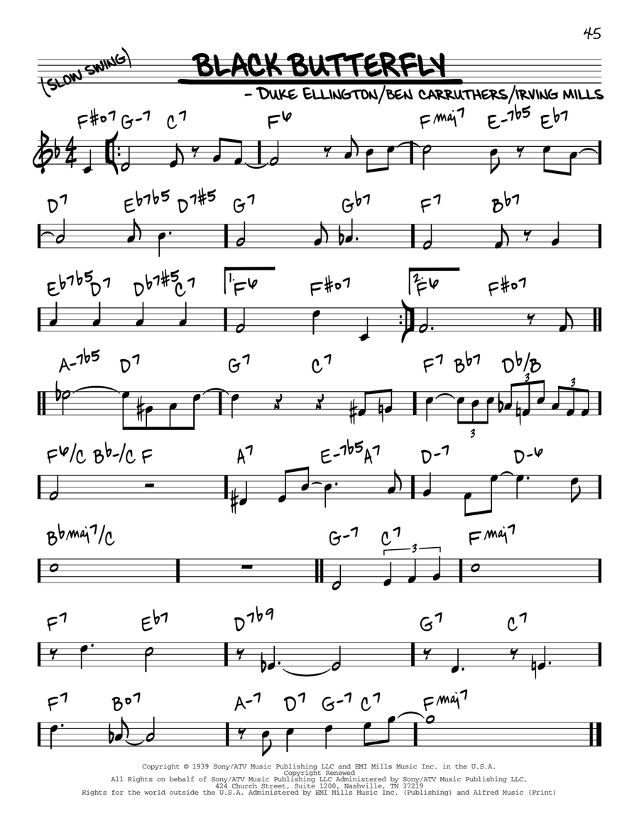 Black Butterfly Piano scores gallery preview page 1