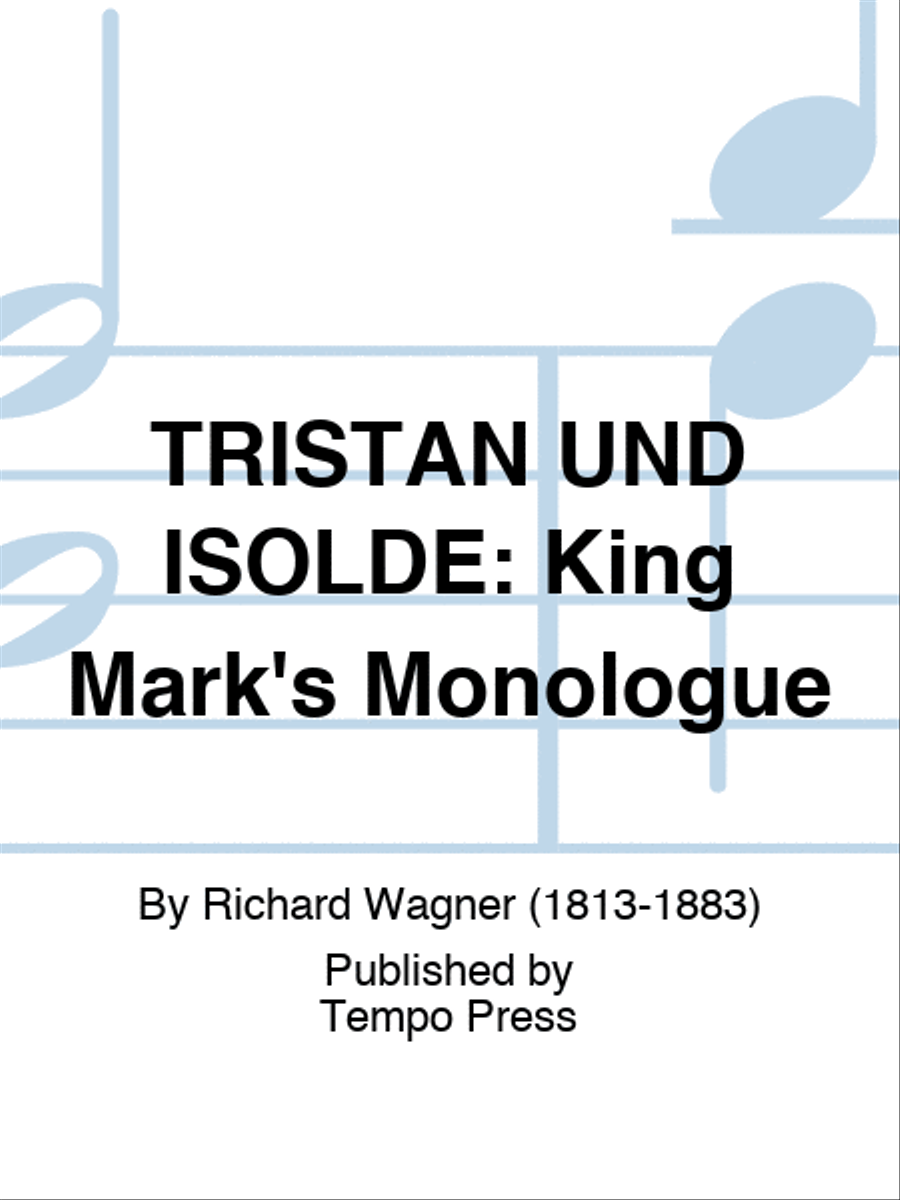 TRISTAN UND ISOLDE: King Mark's Monologue (Bass) Score scores gallery preview page 1