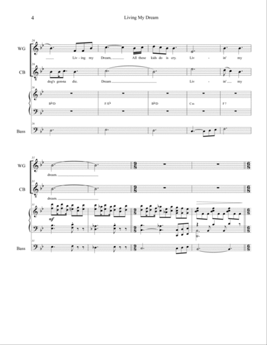 Living My Dream Living My Dream Voice scores gallery preview page 4
