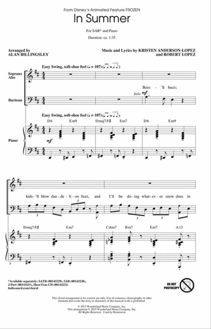 In Summer In Summer 3-Part scores gallery preview page 2