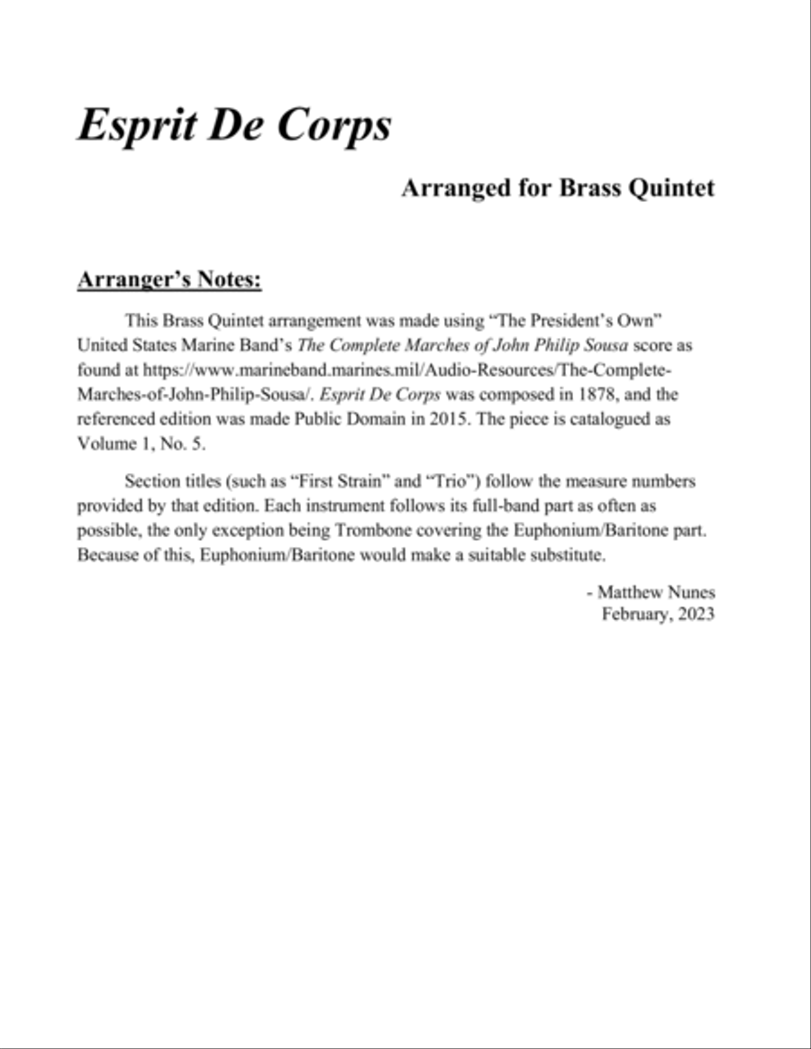 Esprit De Corps Chamber Music scores gallery preview page 2