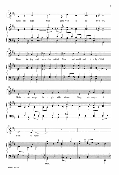 Sing the Songs of Bethlehem (Downloadable Choral Score)