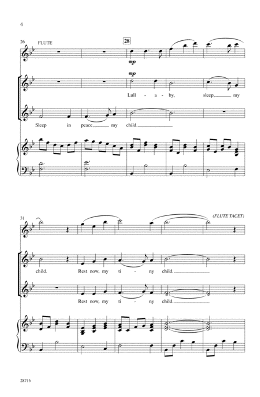 Lullaby on a Silent Night 2-Part scores gallery preview page 3
