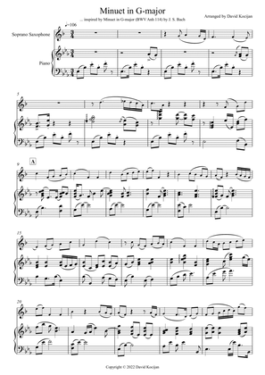 Book cover for Minuet in G-major (soprano sax & piano)