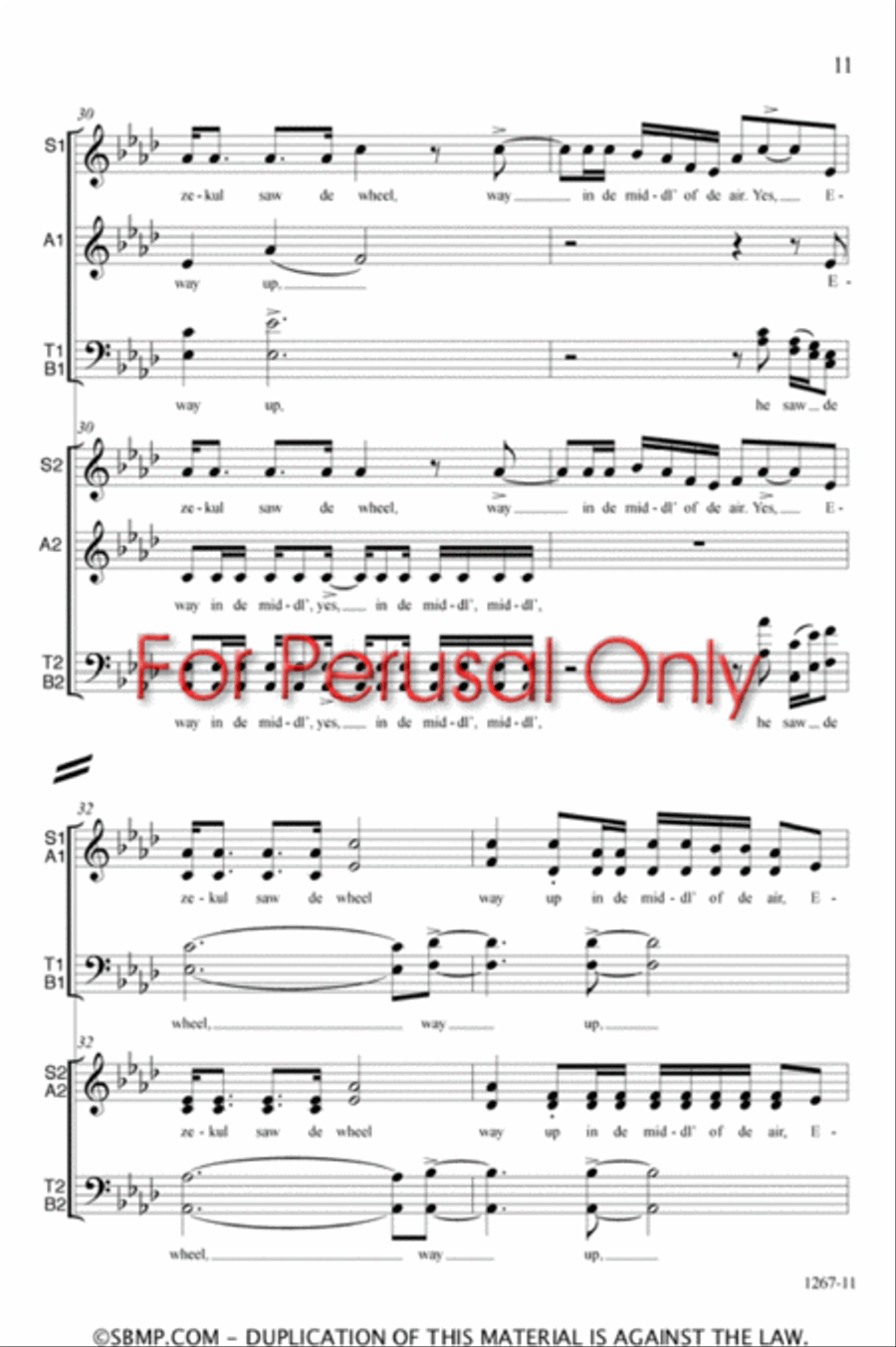 Ezekiel - SATB Double Choir Octavo 4-Part scores gallery preview page 11