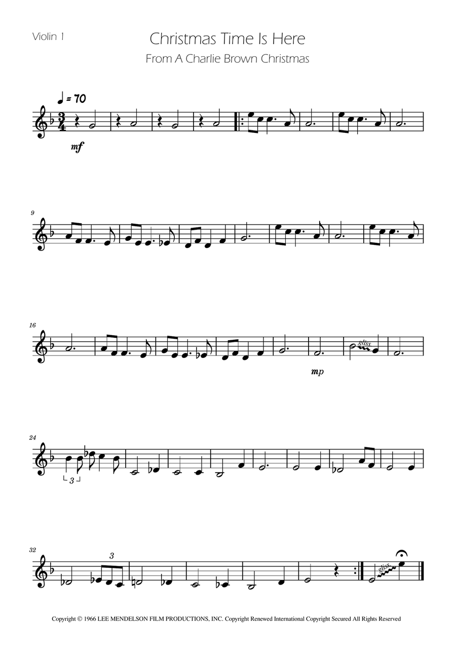 Christmas Time Is Here String Trio scores gallery preview page 3