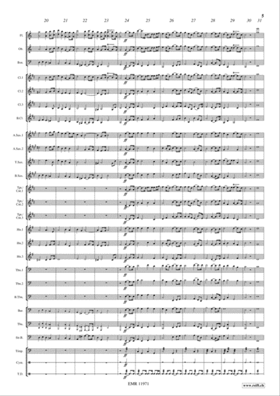 Fireworks Highlights Concert Band scores gallery preview page 6