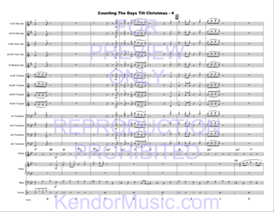 Counting The Days Till Christmas Jazz Ensemble scores gallery preview page 5