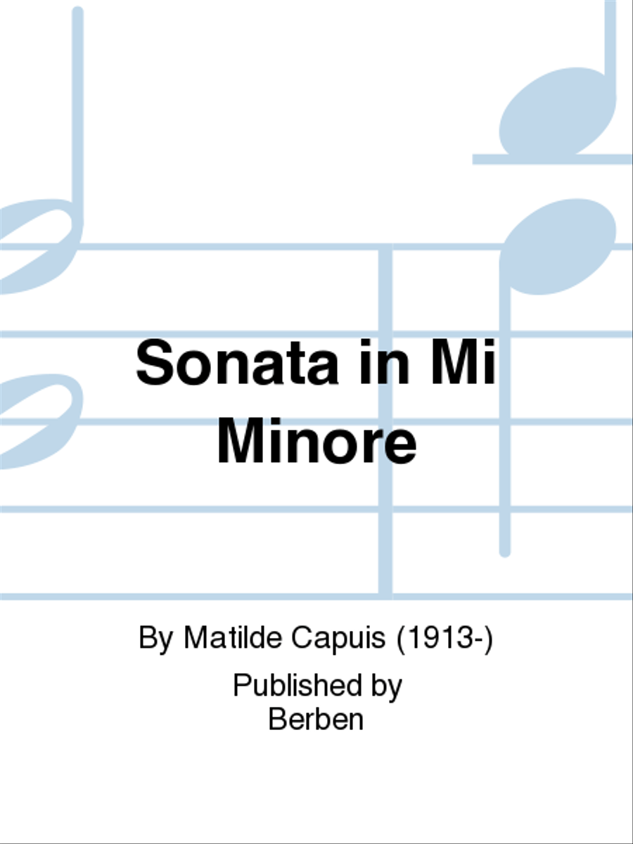 Sonata in Mi Minore Sonata in Mi Minore Piano Solo scores gallery preview page 1