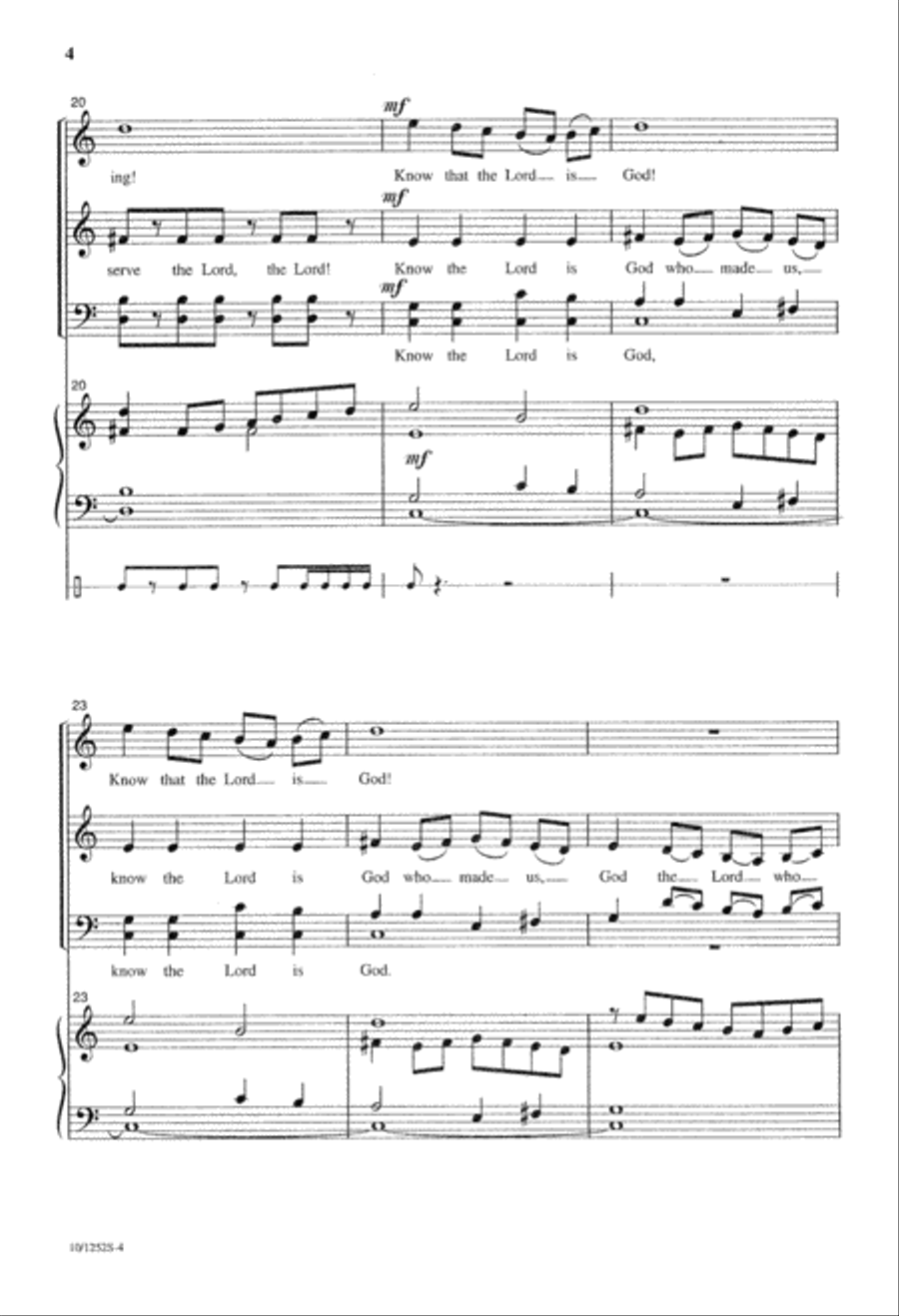 Psalm 100 4-Part scores gallery preview page 5