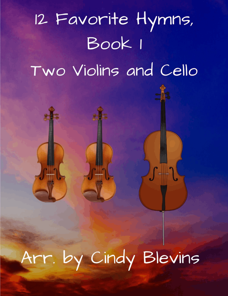 12 Favorite Hymns, Book 1, for Two Violins and Cello String Trio scores gallery preview page 1