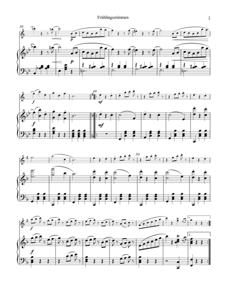 Frühlingsstimmen / Voices of Spring for clarinet in Bb and piano image number null
