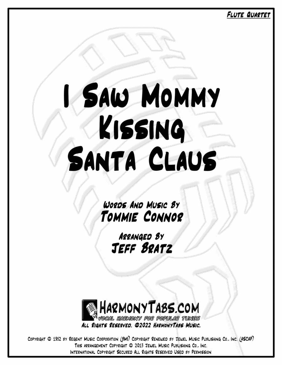 I Saw Mommy Kissing Santa Claus Woodwind Quartet scores gallery preview page 1