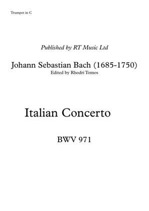 Book cover for Bach BWV971 Italian Concerto - Movement 1 trumpet solo parts