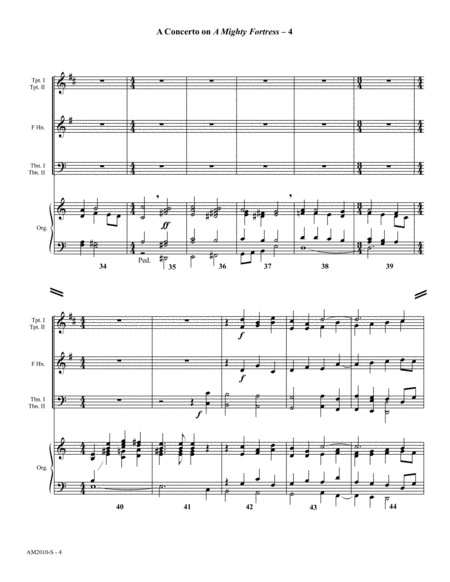 Concertato on "A Mighty Fortress" - Brass Score and Parts