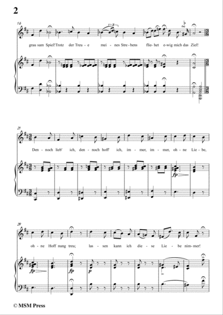 Schubert-Vergebliche Liebe,Op.173 No.3,in b minor,for Voice&Piano Voice scores gallery preview page 4