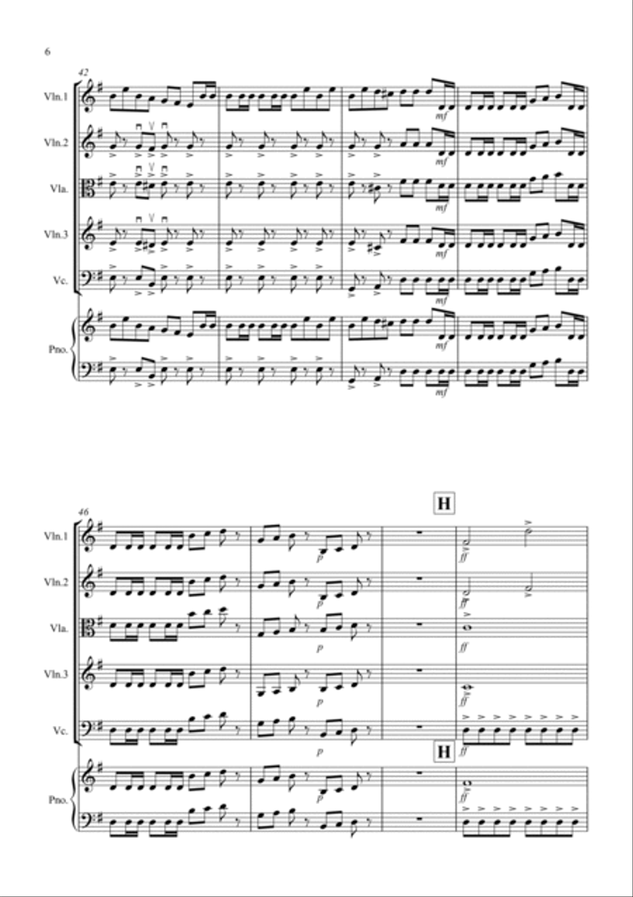 2 Classical Favourites for String Quartet (volume four) String Quartet scores gallery preview page 6