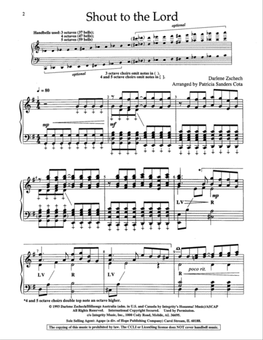 Shout to the Lord 5-Octaves scores gallery preview page 2
