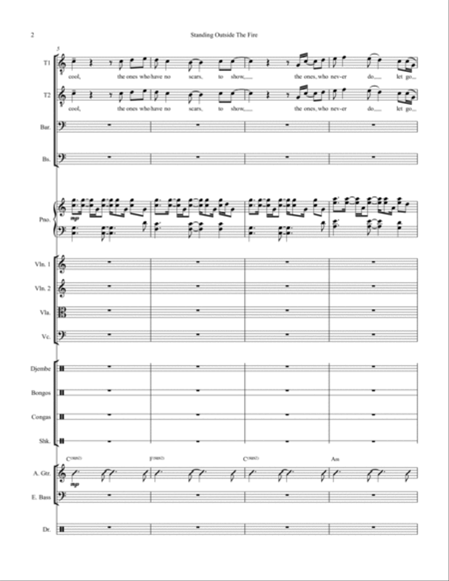 Standing Outside The Fire Large Ensemble scores gallery preview page 2