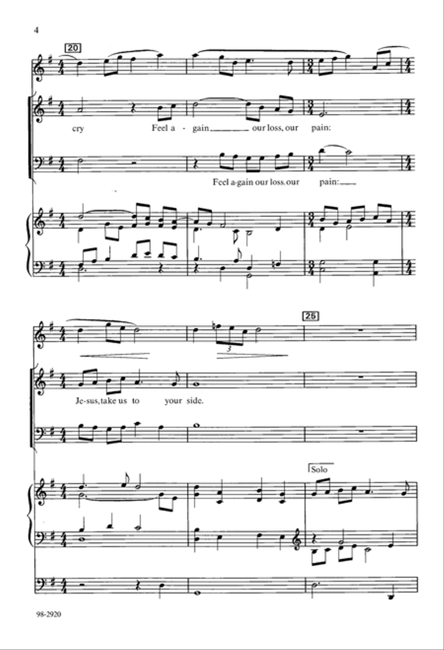 Stay with Us - SATB 4-Part scores gallery preview page 5