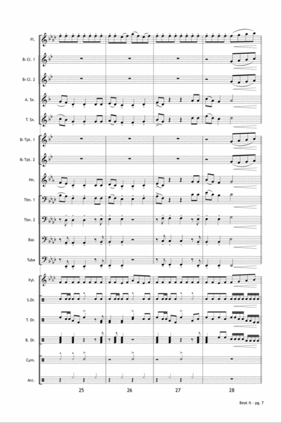 Beat It Marching Band scores gallery preview page 8